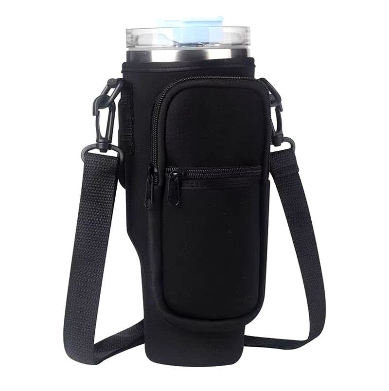 Water Bottle Carrier Bag for 40Oz Tumbler with Handle and Pockets