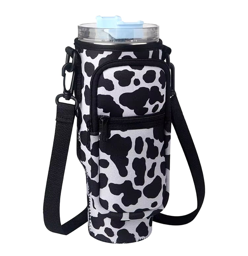 Water Bottle Carrier Bag for 40Oz Tumbler with Handle and Pockets